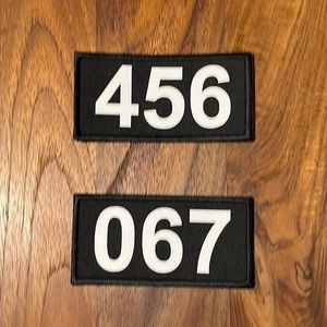 Squid game player 067 & player 456 iron on patches